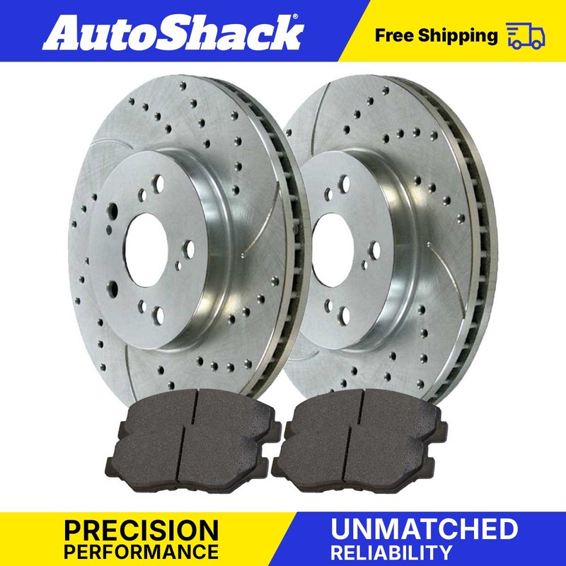 Front Drilled Brake Rotors & Pads for Honda Accord Civic Element CR-Z Acura ILX