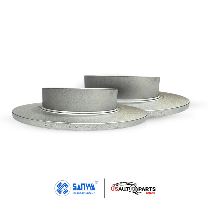 REAR BRAKE ROTOR SOLID GEOMET COATED &CERAMIC PAD KIT 284 mm FOR HONDA 2003-2008 gallery