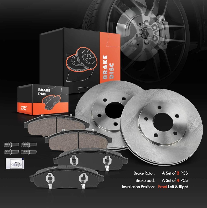 New Brake Disc Rotor & Ceramic Brake Pads for Buick Regal Chevrolet Lumina Front gallery