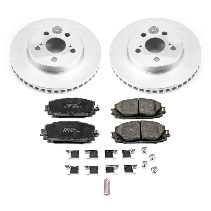 Powerstop Evolution Front Rear 4 Wheel 255mm Discs & Pads Kit for 20-22 Corolla gallery