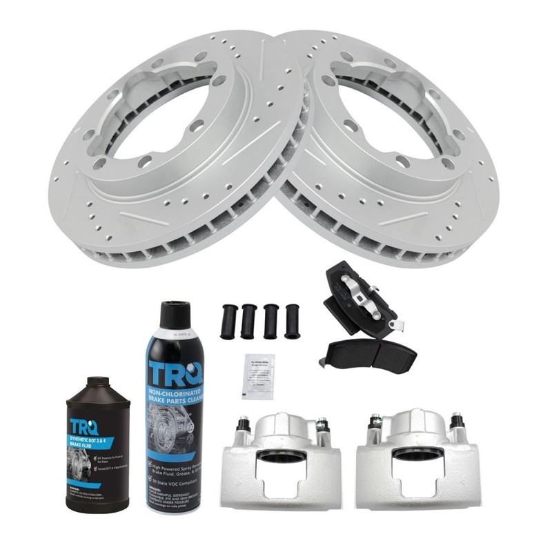 TRQ Performance Front Brake Pad & Rotor Kit Fits 94-00 Chevrolet K3500 gallery