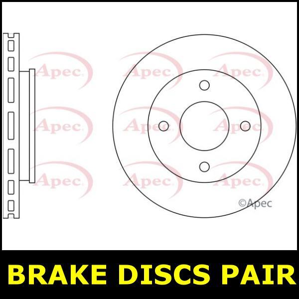 Brake Discs Pair Front FOR MITSUBISHI COLT VI 1.1 1.3 1.5 04->12 CHOICE2/2 Apec gallery