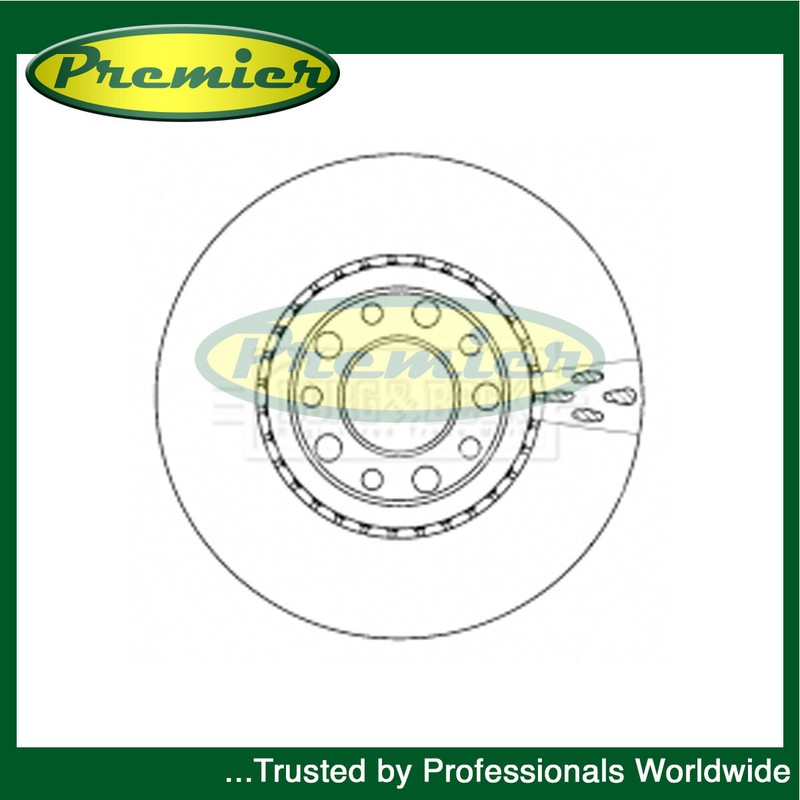 Premier Front Brake Disc Fits Alfa Romeo 159 Brera Spider 1.9 JTDM 2.2 51760621