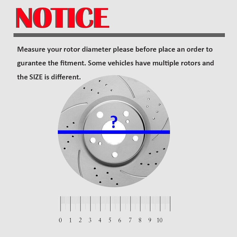 Front Rear Brake Rotors Brake Pads Kits Fit for 2006-10 Chevy Impala Monte Carlo gallery