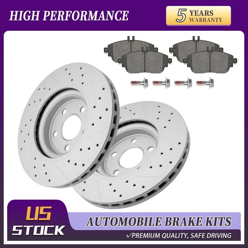 Front Drilled Brake Rotor Pads For Infiniti QX30 Mercedes-Benz CLA250 B250 B250e
