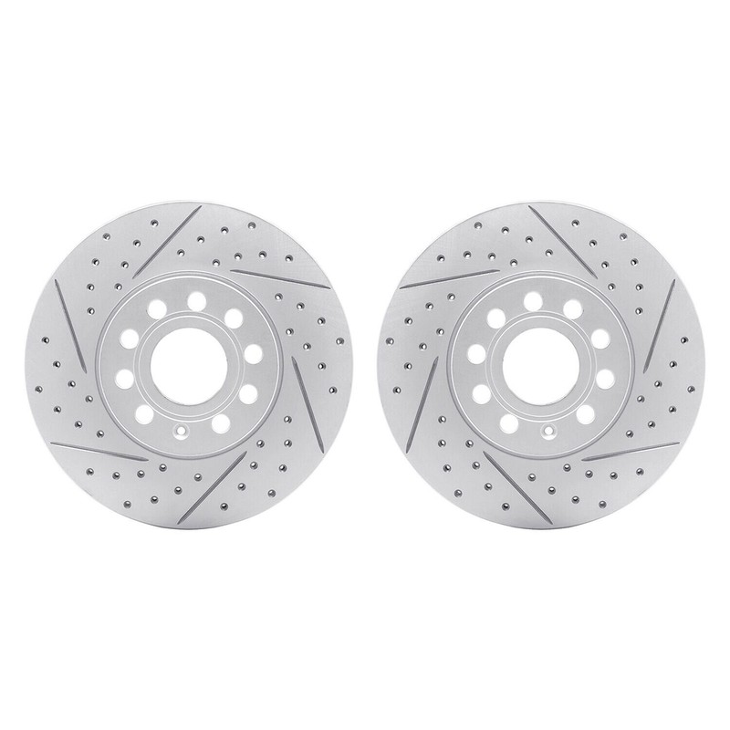 For Volkswagen Jetta 05-26 R1 Concepts Drilled & Slotted Front Brake Rotor Set
