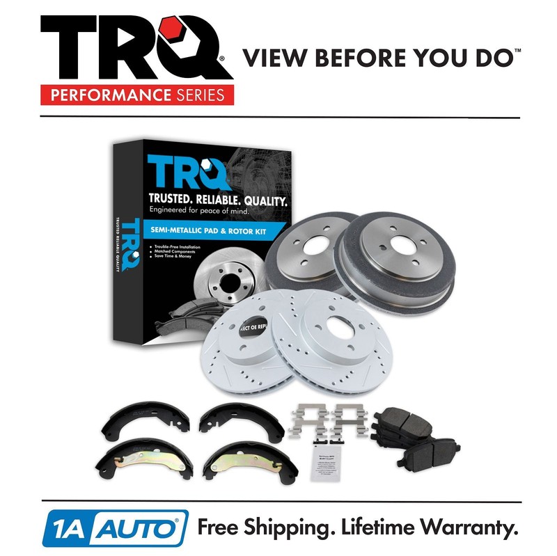 TRQ Front & Rear Metallic Brake Pad & Performance Rotor Kit for Chevy Pontiac