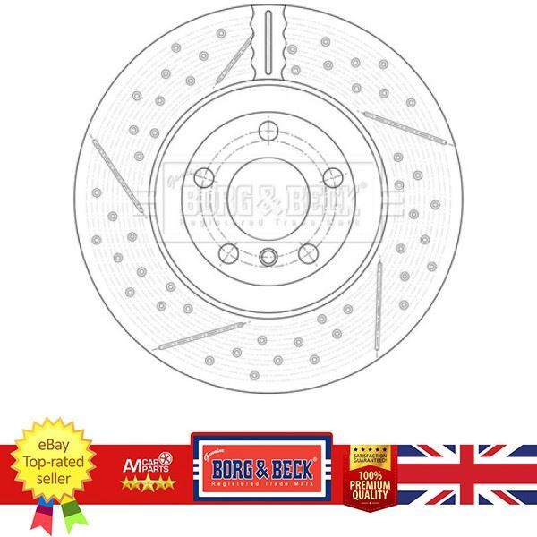 Brake Disc For BMW 3 11-18 4 13-20 34206797600 BORG & BECK BBD7009S