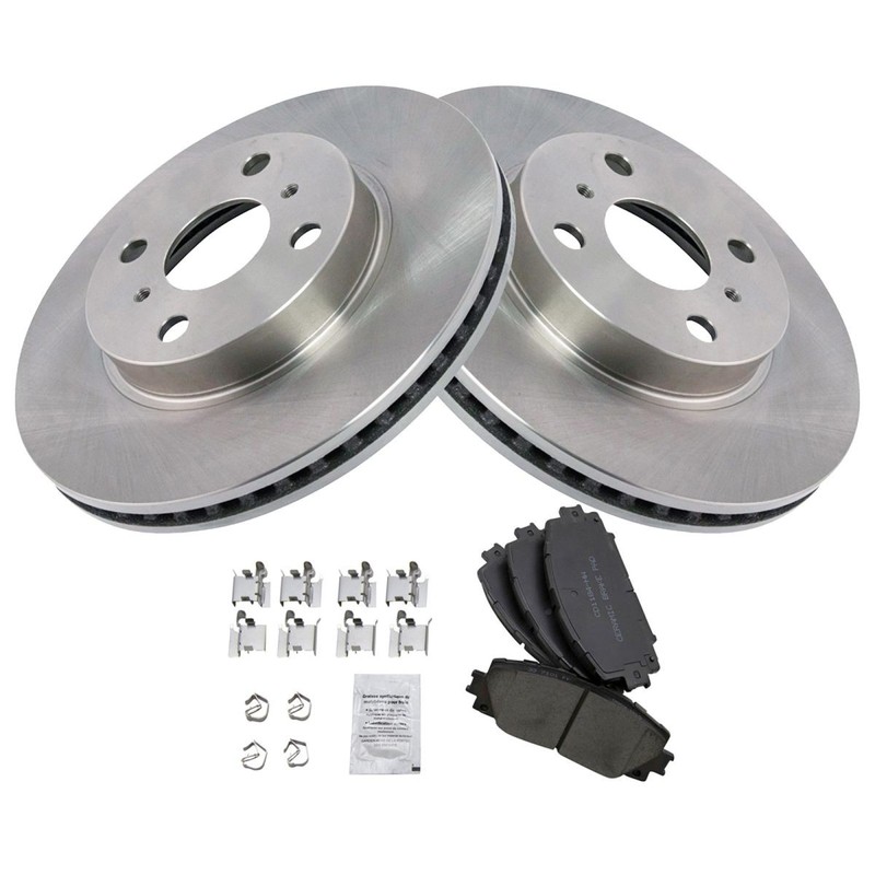 TRQ Front Premium Posi Ceramic Disc Brake Pads & Rotors Kit for Toyota Scion gallery