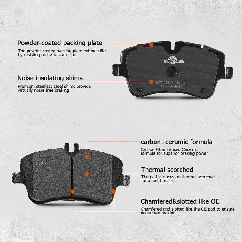 For Ford Edge Fusion Lincoln Nautilus Mkx Mkz Rear Brake Rotor Ceramic Pad Kit gallery