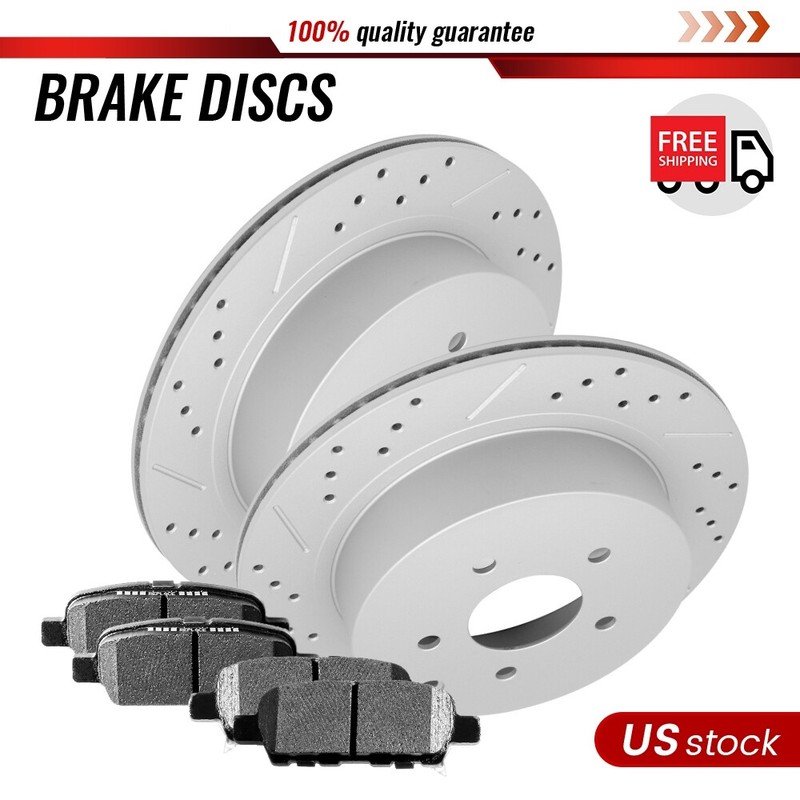 Rear Ceramic Brake Pads and Drilled Rotors For Murano Pathfinder Murano Quest