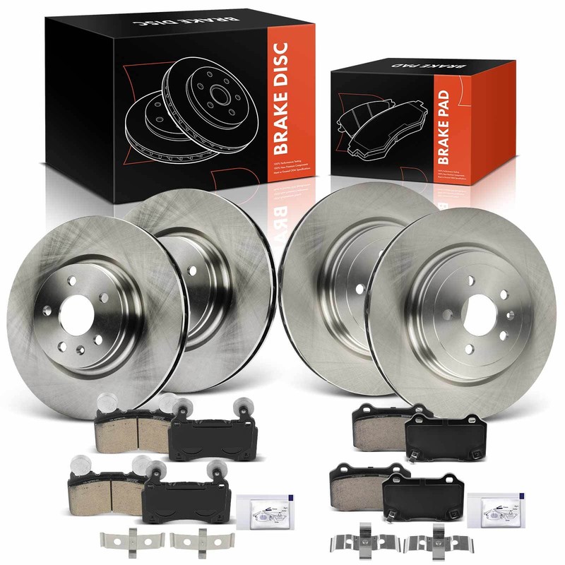 12x Front & Rear Disc Brake Rotors & Ceramic Pads for Tesla S 2013-2016 BATTERY