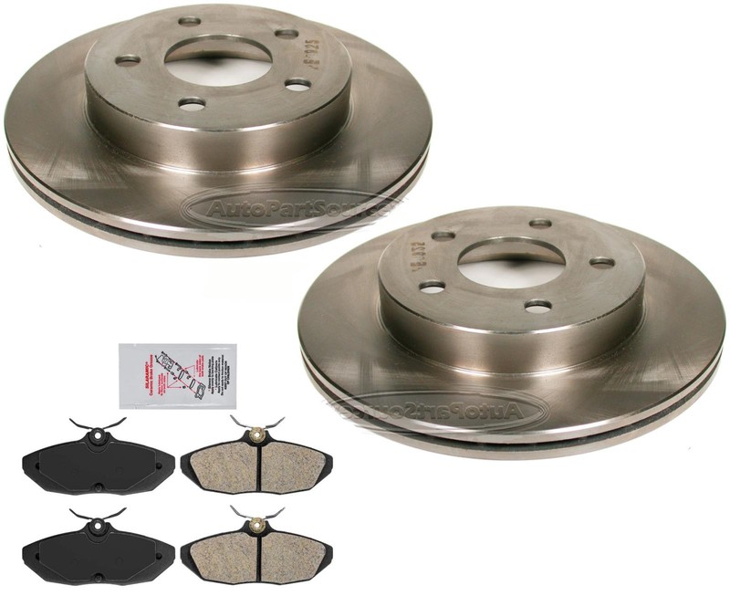 Rear Disc Brake Rotors and Brake Semi Metallic Pads For 93-97 Ford Thunderbird