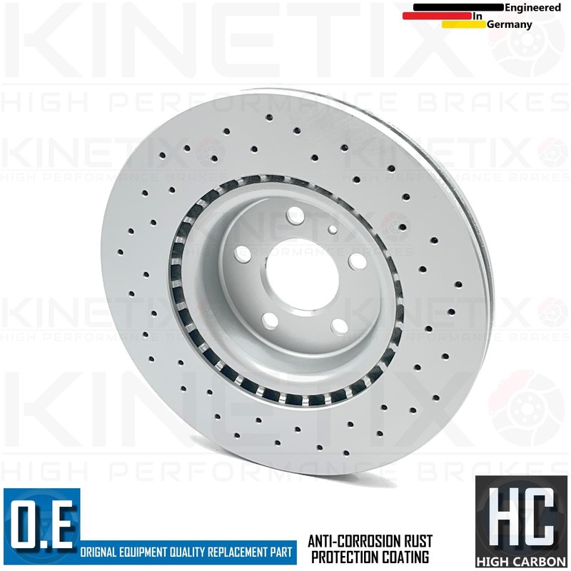 FOR PORSCHE MACAN 3.0 S DIESEL CROSS DRILLED PERFORMANCE FRONT BRAKE DISCS PAIR gallery