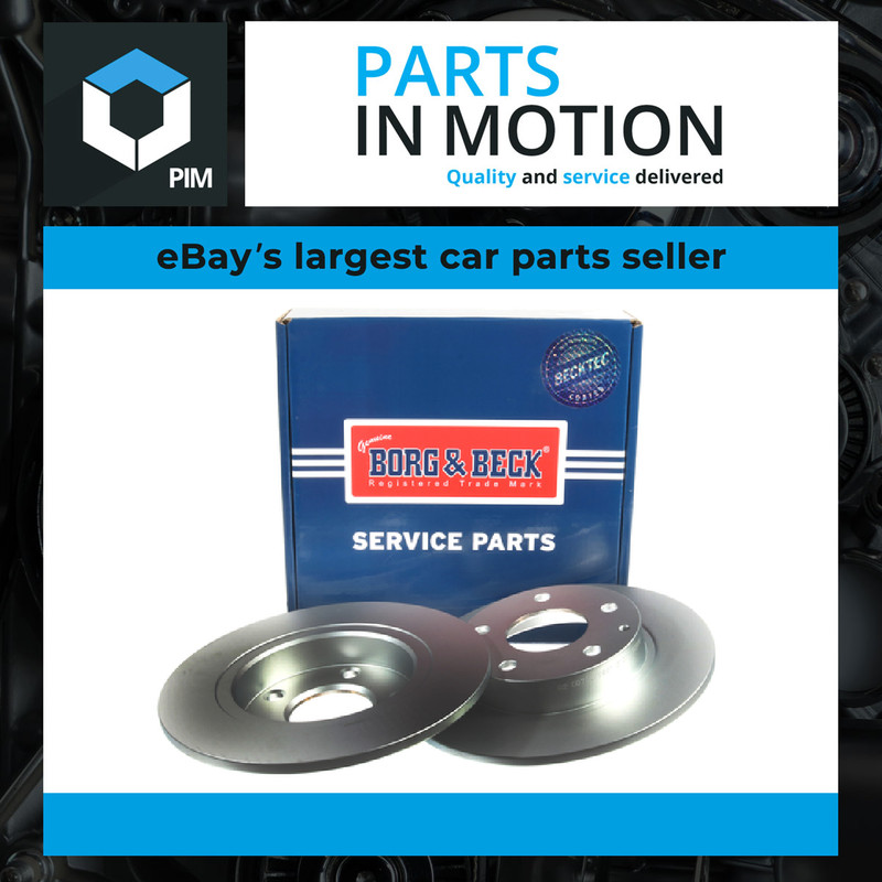 2x Brake Discs Pair Solid fits MAZDA 3 2.2D Rear 13 to 19 264mm Set B&B Quality