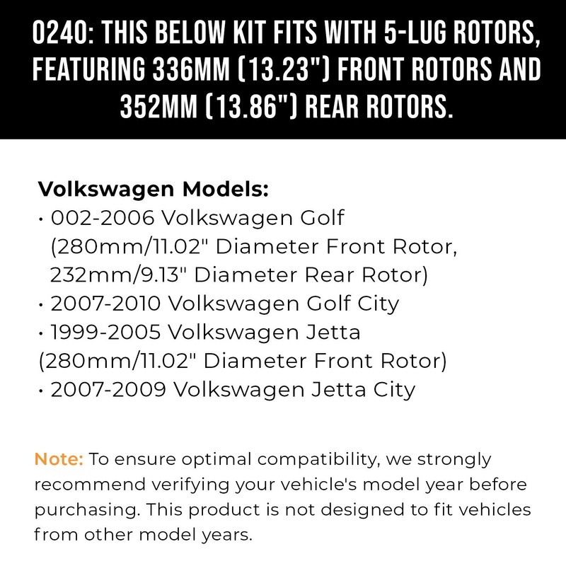 Front & Rear Drilled Slotted Rotors + Pads for Volkswagen Jetta Beetle Golf gallery