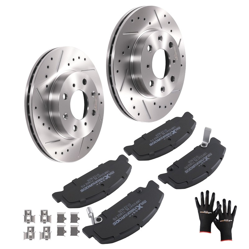 Front Disc Brake Rotors Ceramic Pads for Honda Civic Del Sol 1993-1997 S31029 gallery