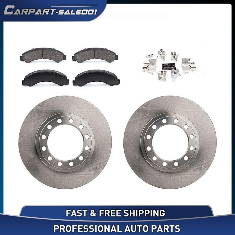 Front Disc Brake Rotors Brake Pads Kit Fits 2016-2018 Chevrolet LCF 3500