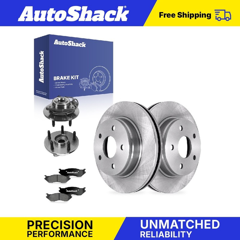 Front Brake Rotors Premium Pads Hubs for Dodge, Ram 1500 2002-2005