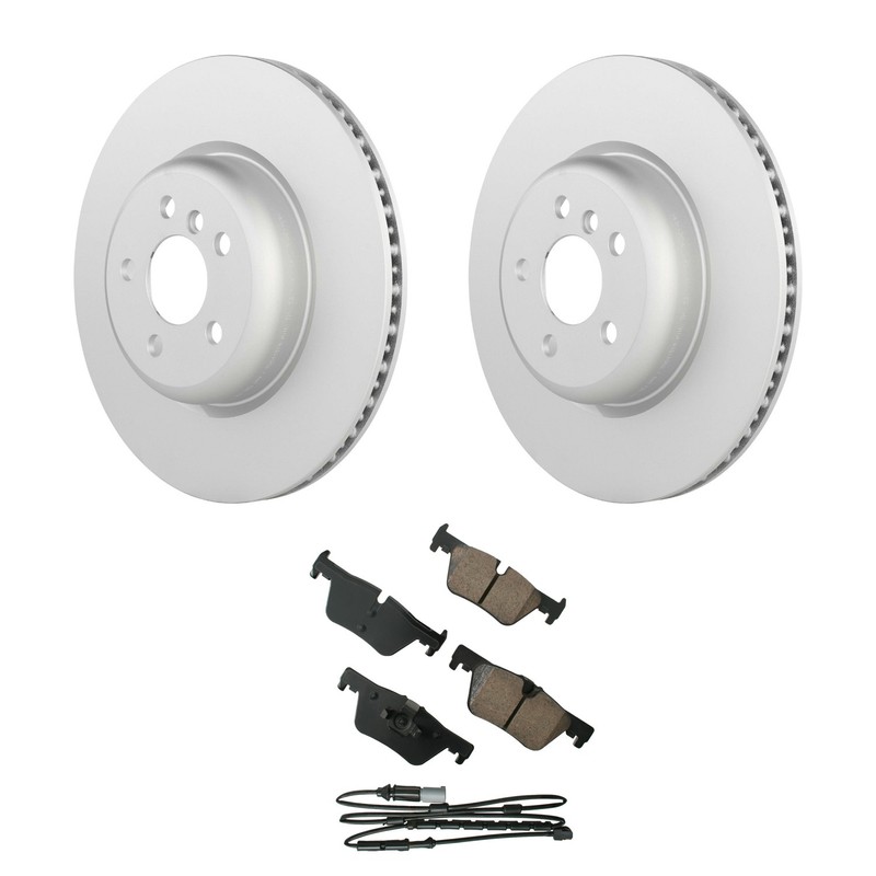 Bosch QuietCast Rear Rotors Akebono Ceramic Disc Brake Pad Kit For G20 330i xDr