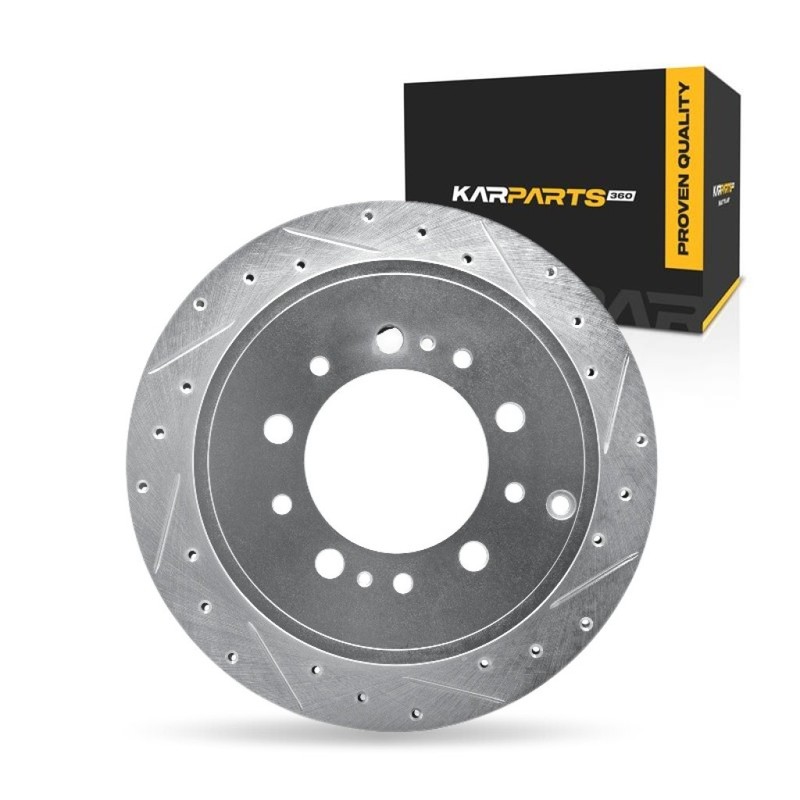 For Lexus LX570 2008-2021 Brake Rotor Rear, Passenger Side | Cast Iron | Vented