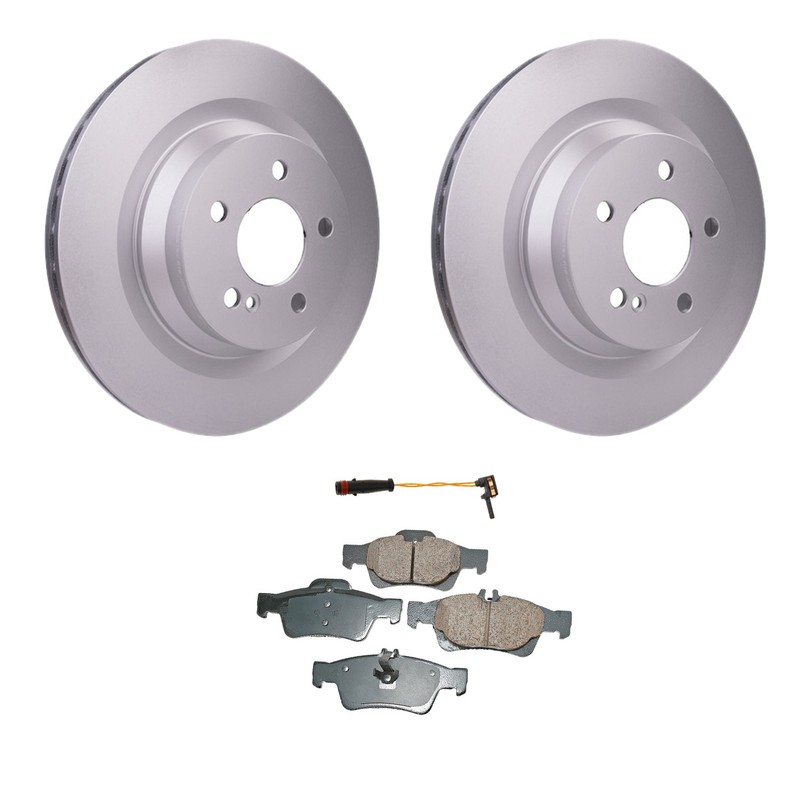 Hella Rear Rotors Akebono Euro Ceramic Disc Brake Pad Kit For Benz C218 CLS550