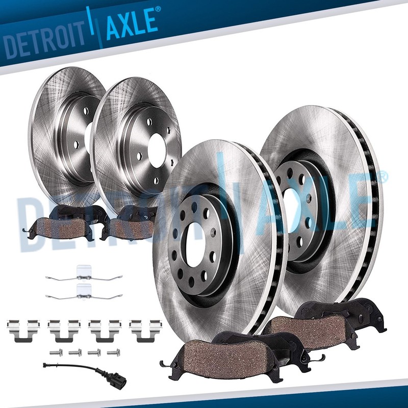 8pc Front and Rear Disc Rotor and Brake Pad Kit for 2005 – 2009 Audi A4 Quattro