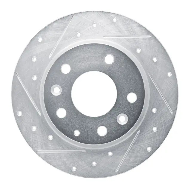 Genuine DFC Brake Rotor – Drilled and Slotted – Silver 631-80079L