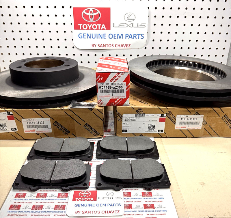 07-14 FJ Cruiser 03-09 4Runner Front x2 Disc Rotors12.5 &Brake Pads GENUINE OEM