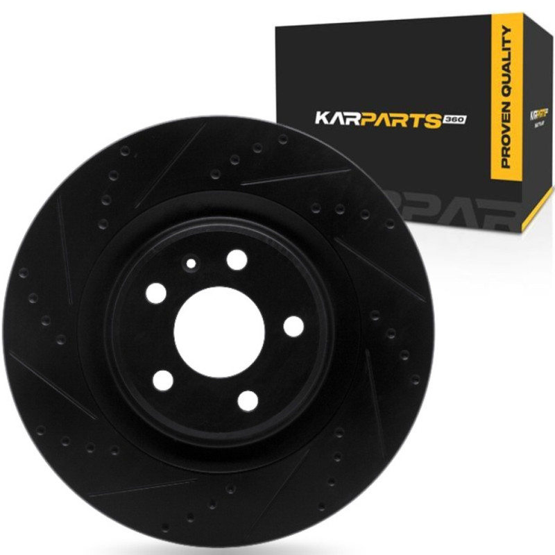 For Audi S4 2010-2025 Brake Rotor Rear, Driver Side | Cast Iron | Black Finish