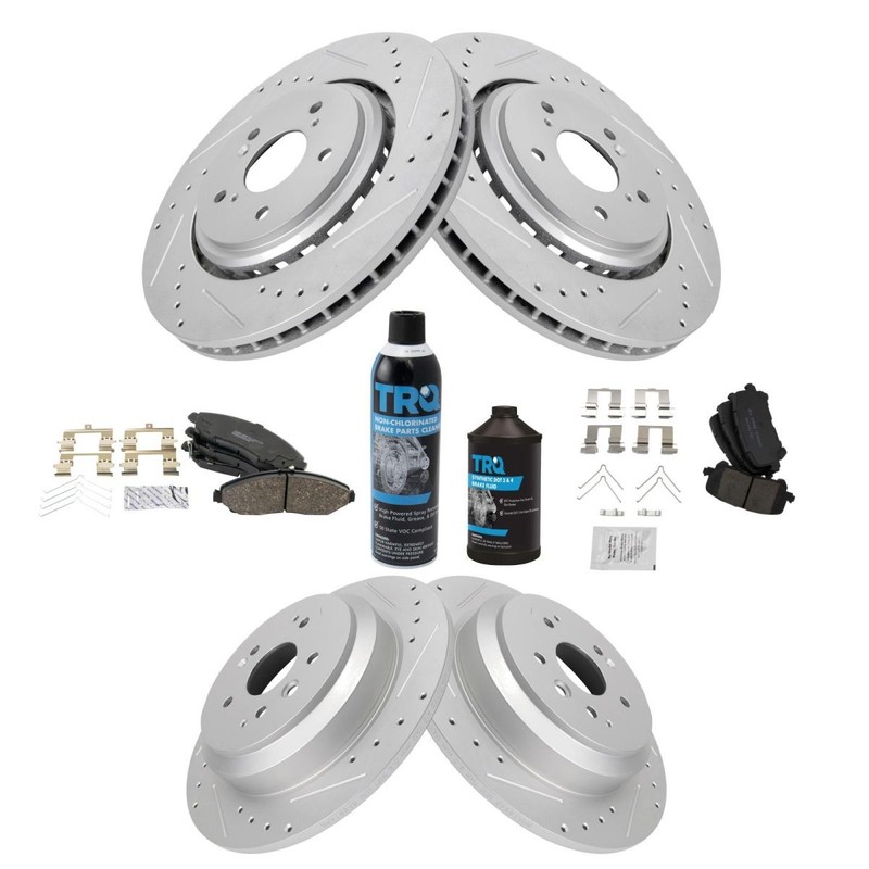 TRQ Performance Front and Rear Brake Pad & Rotor Kit Fits 14-16 Acura MDX gallery