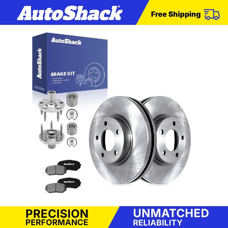 Front Brake Rotors Ceramic Pads Hubs for Ford, Edge 2007-2009, FWD V6 3.5L