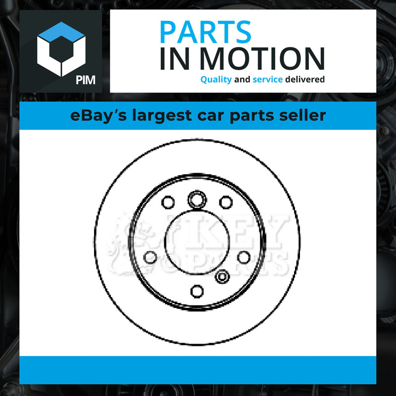 2x Brake Discs Pair Solid fits VW LT Mk2 2.5D Rear 96 to 06 258mm Set KeyParts