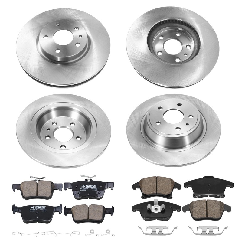 Fit 2013-2016 Ford Fusion Lincoln MKZ 11.81″ Front 11.89″ Rear Brake Rotors Pads