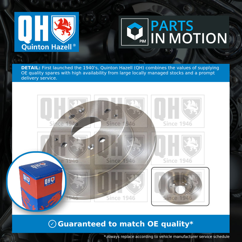 2x Brake Discs Pair Solid fits HONDA ACCORD CH2, CH8 2.0D Rear 99 to 02 20T2N QH