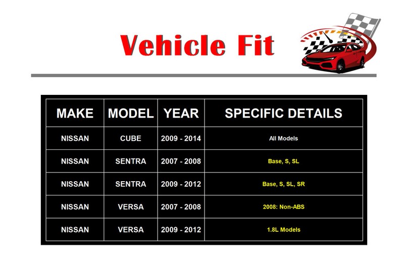 Front Drilled & Slotted Rotors + Ceramic Brake Pads for Nissan Cube Sentra Versa gallery