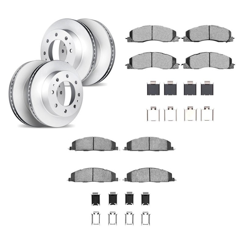 For Ram 3500 2011-2018 DFC 3-Pc GEOSPEC Plain Disc Brake Rotor Kit