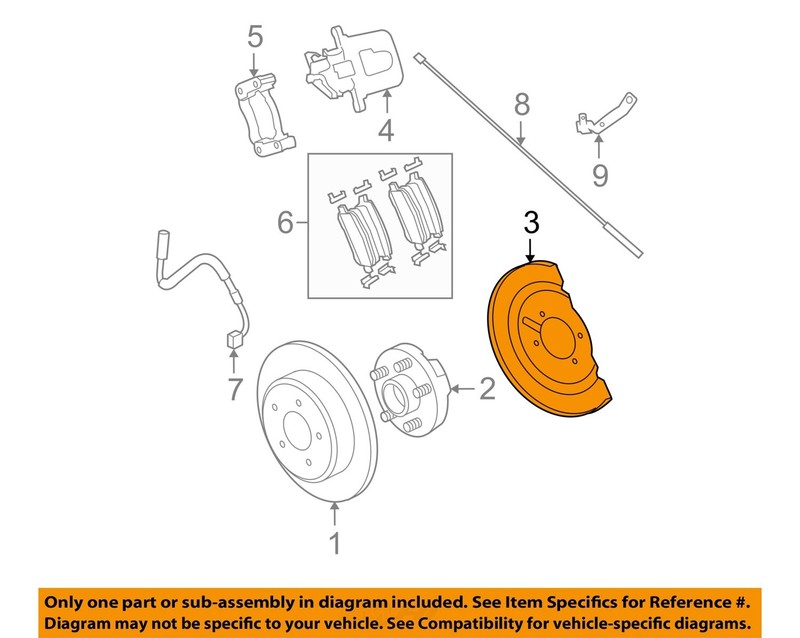 CHRYSLER OEM 13-20 CV Rear Suspension Brake Components-Splash Shield 4779785AB