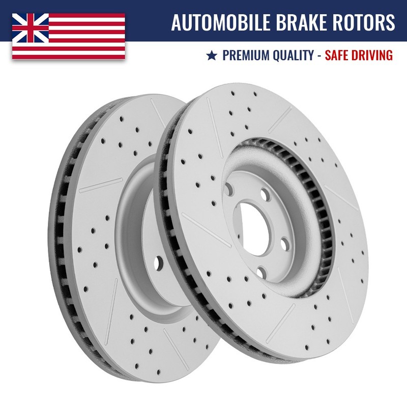 Front Drilled Slotted Disc Brake Rotors for Ford Edge Lincoln Continental