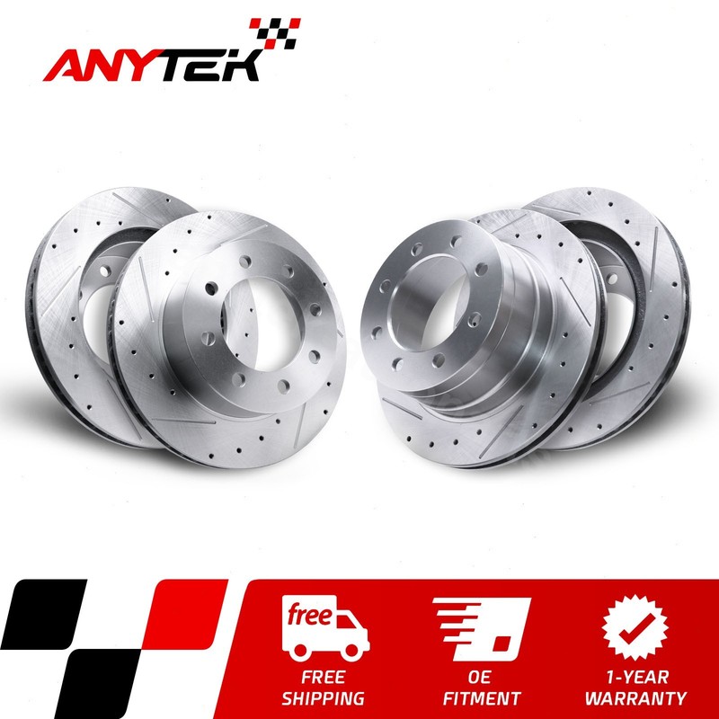 4x Front & Rear Drilled Brake Rotors for 2006-2008 Dodge Ram 1500 2500 RWD/4WD