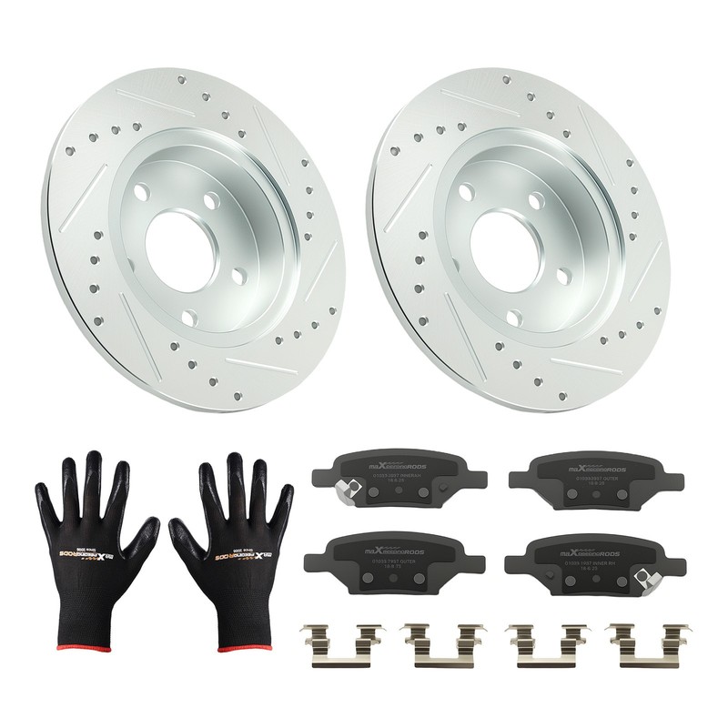 Rear Disc Brake Rotors&Ceramic Pads for Chevy HHR Malibu Cobalt Pontiac G6 G5