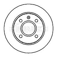 Borg & Beck Front 1x Brake Disc Fits Ford Fiesta 1989-1996 Escort 1990-1999 gallery