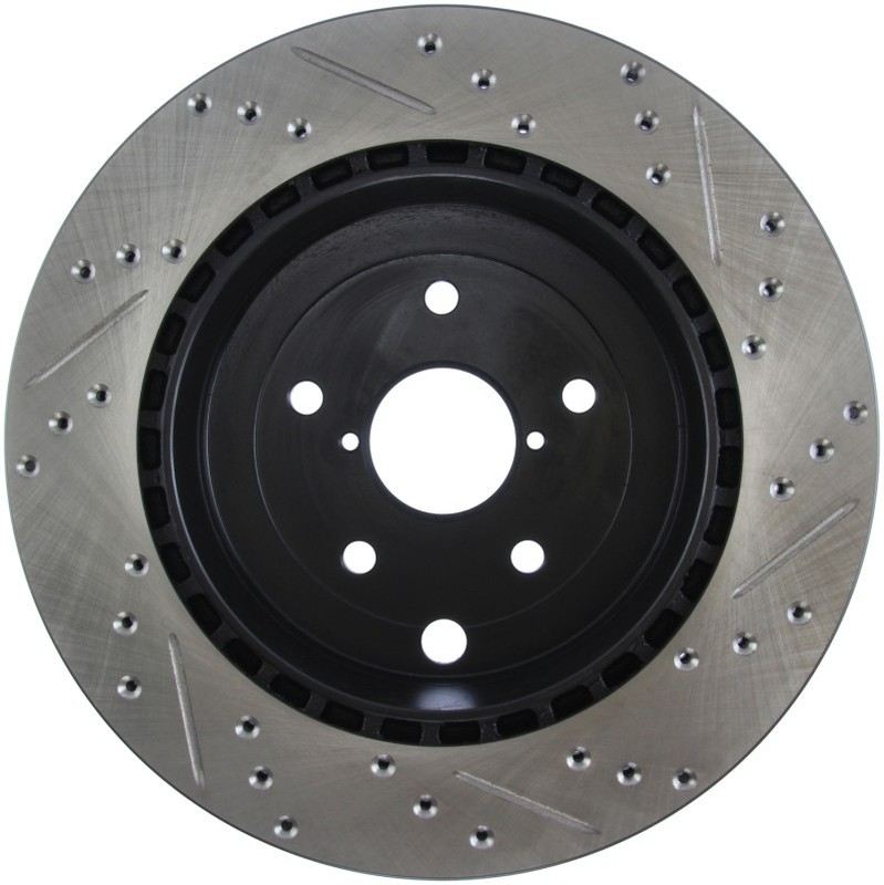 StopTech Rear Right Slotted & Drilled Sport Brake Rotor 127.47030R - 2008-2014 S gallery