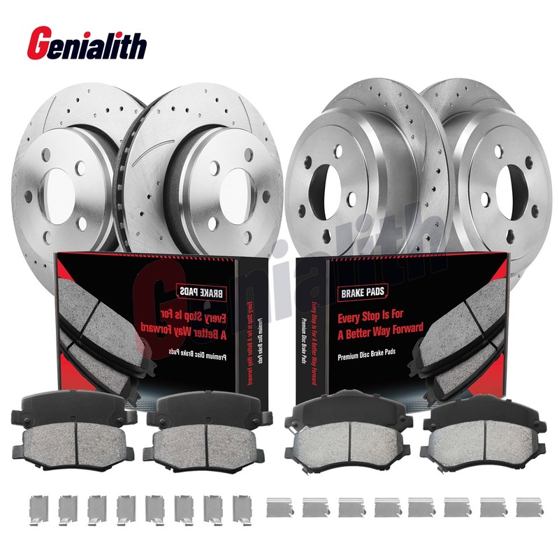 Front & Rear Brake Rotors Ceramic Pads for 2008-2012 Jeep Liberty Dodge Nitro