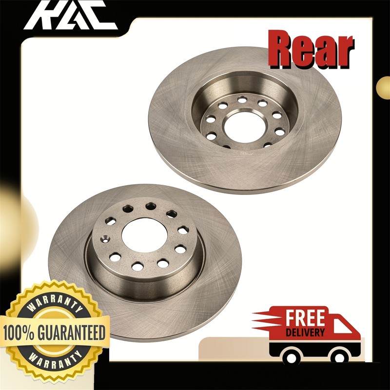 Rear Brake Rotors 34399 for 05-07 Volkswagen Jetta 06-10 Volkswagen GTI
