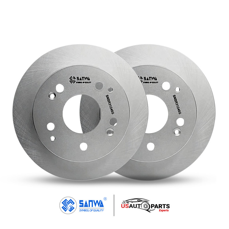 SET OF 2 REAR BRAKE ROTOR SOLID & GEOMET COATED 258 mm FOR HONDA CIVIC 1997-2006 gallery