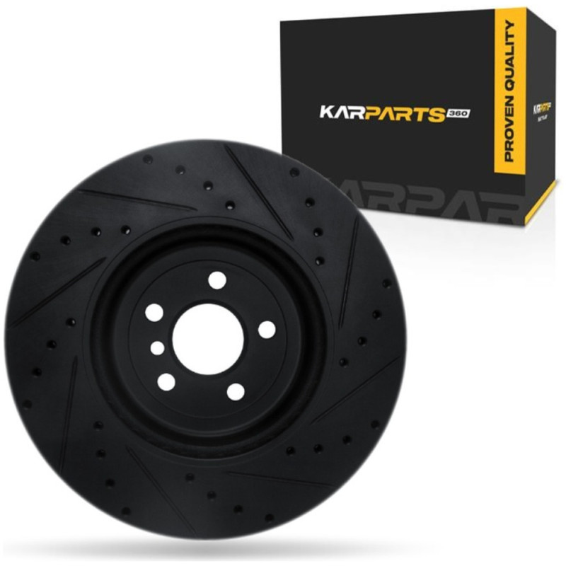 For BMW i4 2022-2025 Disc Brake Rotor | Black | 2.64 inch Center Hole Diameter