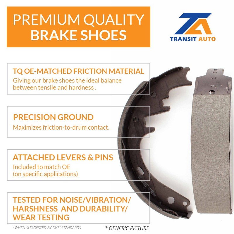 Disc Coated Rotors Semi-Metallic Pads Parking Shoes Rear Kit For Subaru Impreza gallery