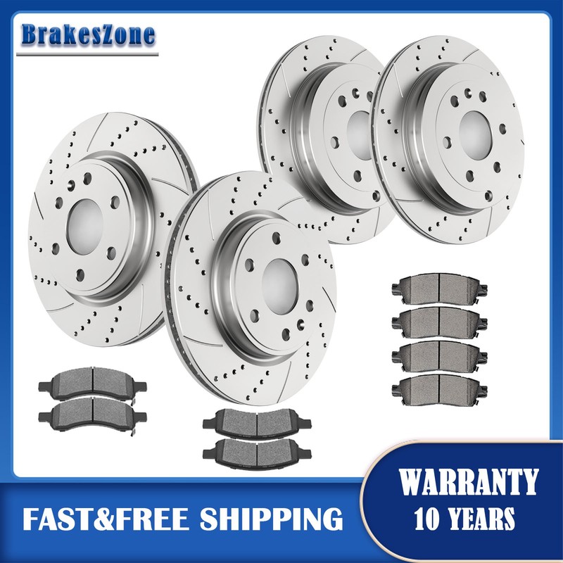 Front Rear Brake Rotors Pads fit for Saturn Outlook Acadia Limited Buick Enclave
