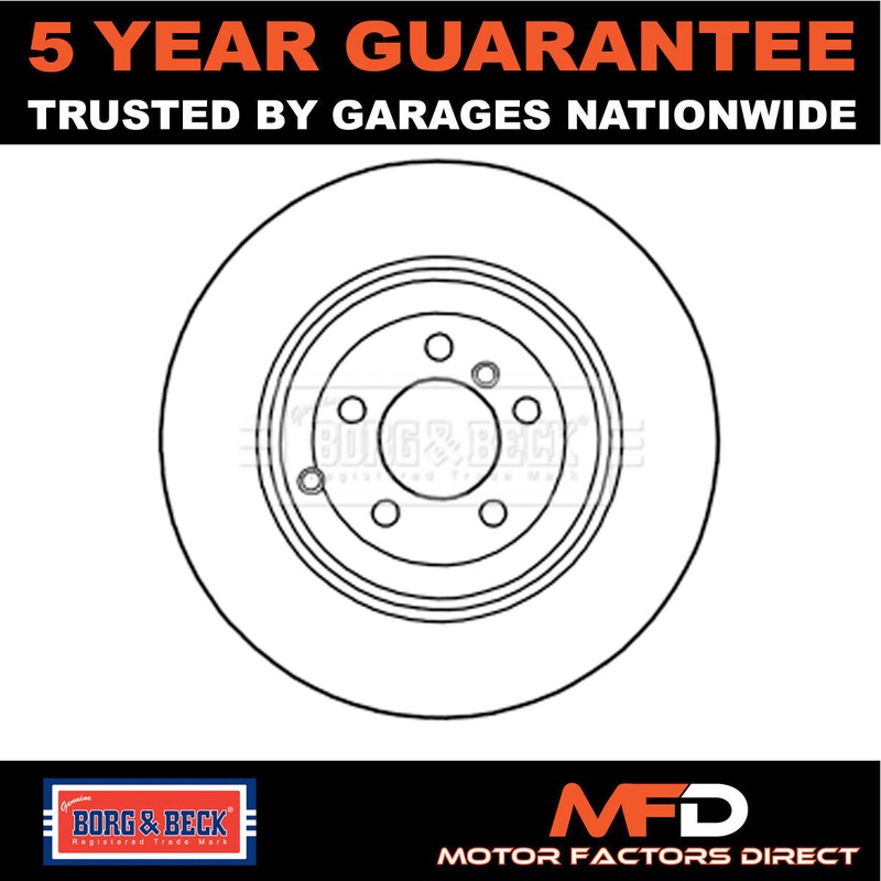 Fits Land Rover Range 2009-2012 4.4 D 4.9 1x Brake Disc Rear Borg & Beck